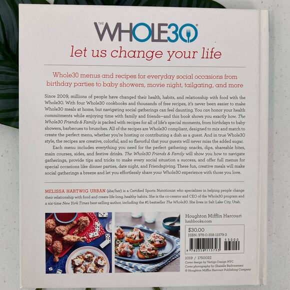 The Whole 30 Friends & Family Hardcover Melissa Hartwig Urban Cookbook Book - Picture 3 of 12
